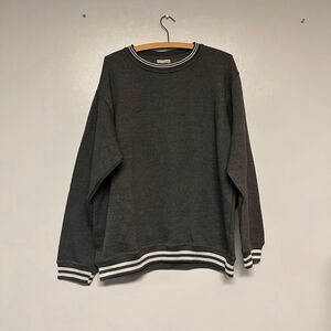 Men's Pacific & Co. Charcoal White Striped Sweatshirt size large